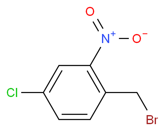 1-(bromomethyl)-4-chloro-2-nitrobenzene_分子结构_CAS_52311-59-8