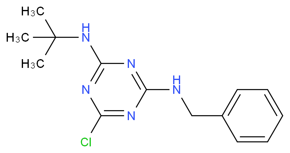 N-benzyl-N'-(tert-butyl)-6-chloro-1,3,5-triazine-2,4-diamine_分子结构_CAS_177962-28-6)