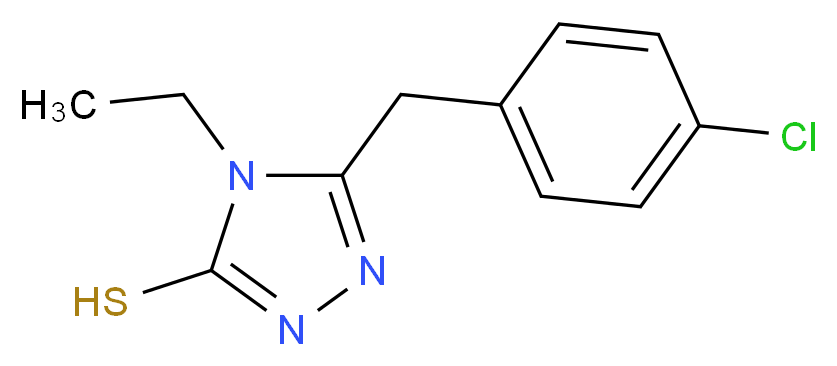 5-(4-Chlorobenzyl)-4-ethyl-4H-1,2,4-triazole-3-thiol_分子结构_CAS_)