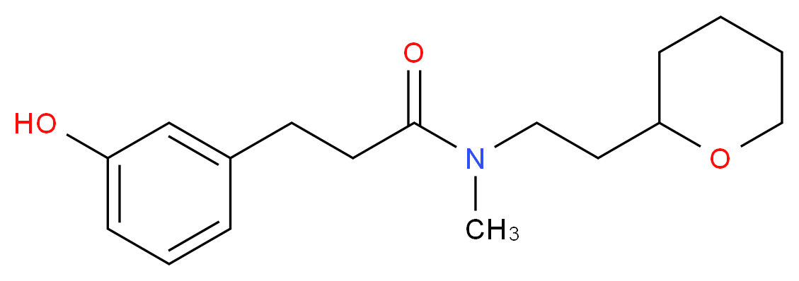 3-(3-hydroxyphenyl)-N-methyl-N-[2-(tetrahydro-2H-pyran-2-yl)ethyl]propanamide_分子结构_CAS_)