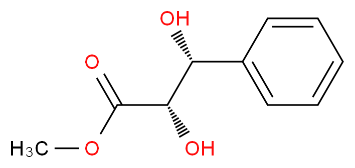 methyl (2S,3R)-2,3-dihydroxy-3-phenylpropanoate_分子结构_CAS_124649-67-8