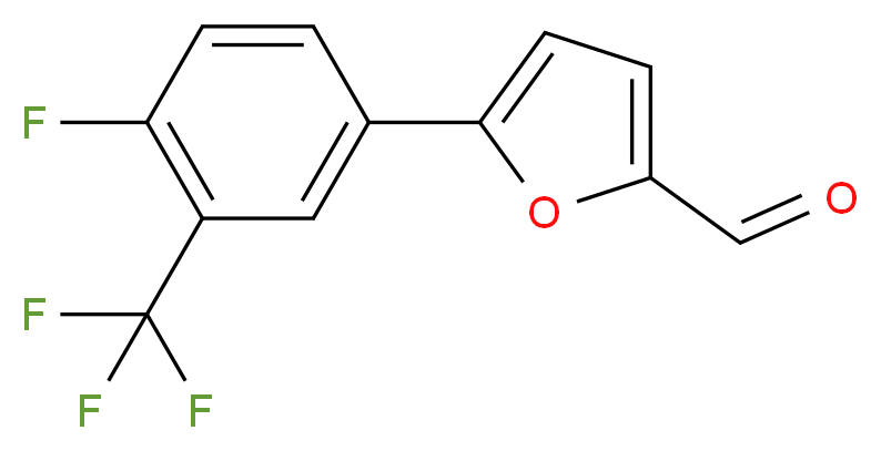 5-[4-fluoro-3-(trifluoromethyl)phenyl]-2-furaldehyde_分子结构_CAS_306936-05-0)