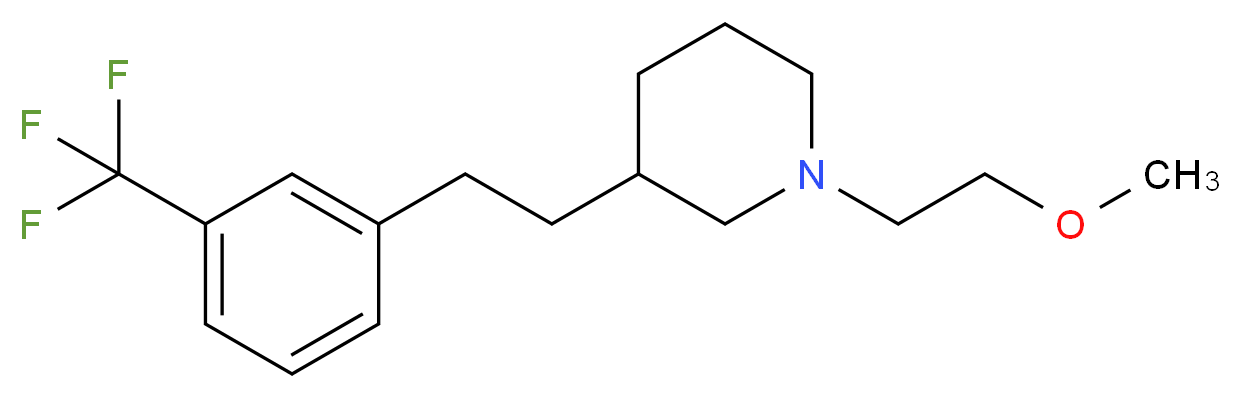 1-(2-methoxyethyl)-3-{2-[3-(trifluoromethyl)phenyl]ethyl}piperidine_分子结构_CAS_)