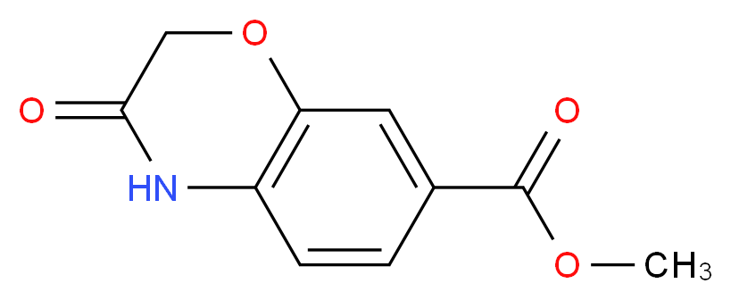 methyl 3-oxo-3,4-dihydro-2H-1,4-benzoxazine-7-carboxylate_分子结构_CAS_142166-00-5