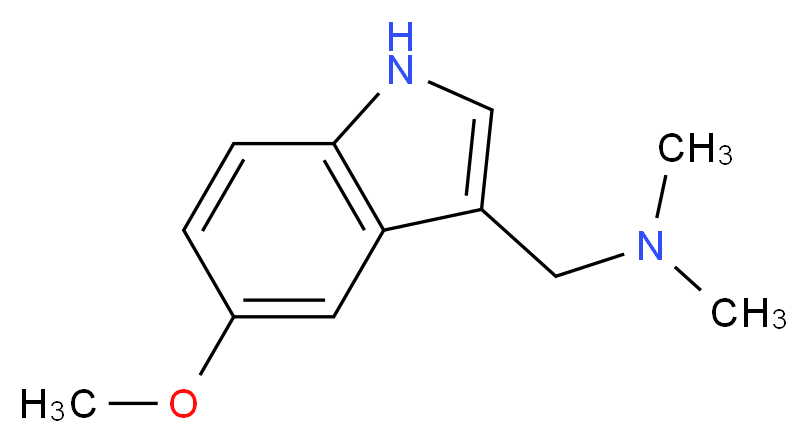 [(5-methoxy-1H-indol-3-yl)methyl]dimethylamine_分子结构_CAS_16620-52-3