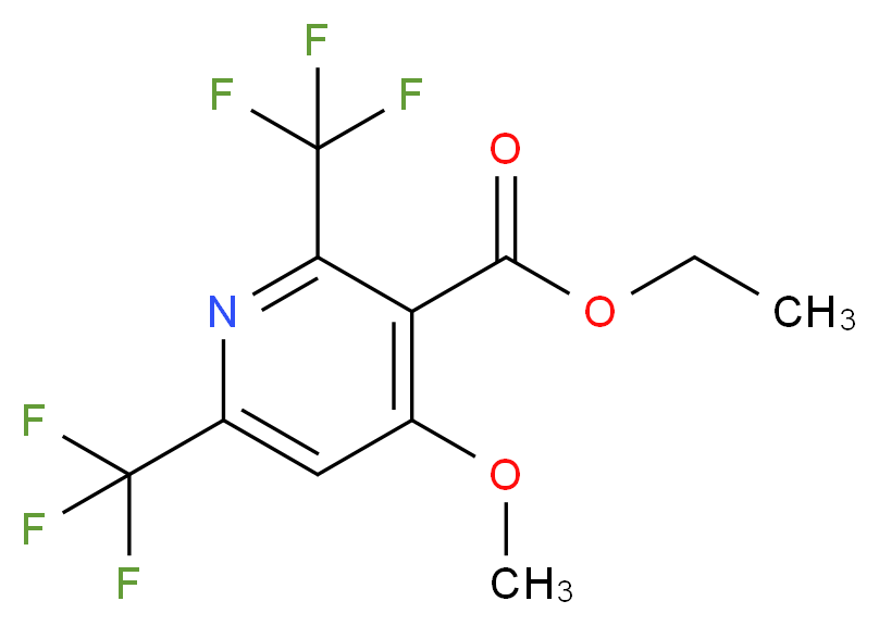 ethyl 4-methoxy-2,6-bis(trifluoromethyl)nicotinate_分子结构_CAS_104231-93-8)