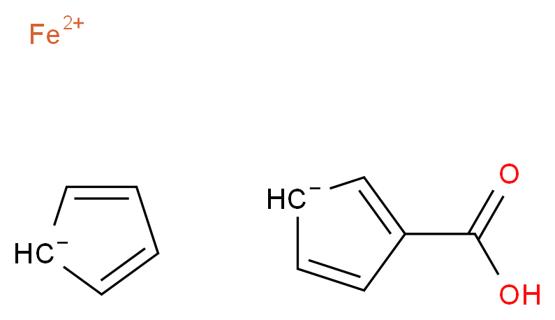 λ<sup>2</sup>-iron(2+) ion 3-carboxycyclopenta-2,4-dien-1-ide cyclopenta-2,4-dien-1-ide_分子结构_CAS_1271-42-7