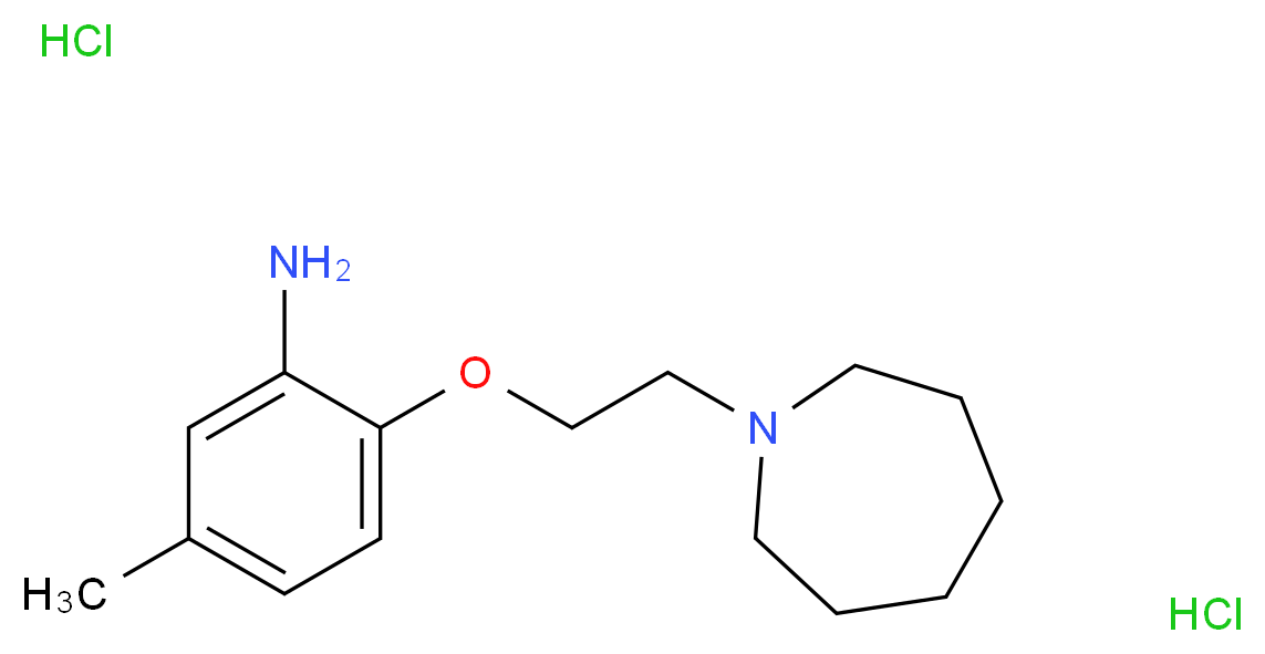 2-(2-Azepan-1-yl-ethoxy)-5-methyl-phenylamine dihydrochloride_分子结构_CAS_)