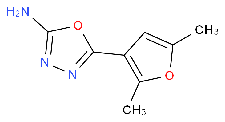 5-(2,5-dimethylfuran-3-yl)-1,3,4-oxadiazol-2-amine_分子结构_CAS_926218-66-8