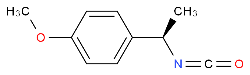 (R)-(+)-1-(4-甲氧基苯基)异氰酸乙酯_分子结构_CAS_745783-83-9)