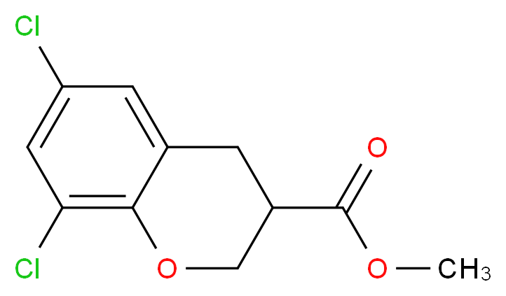 methyl 6,8-dichloro-3,4-dihydro-2H-1-benzopyran-3-carboxylate_分子结构_CAS_885271-50-1