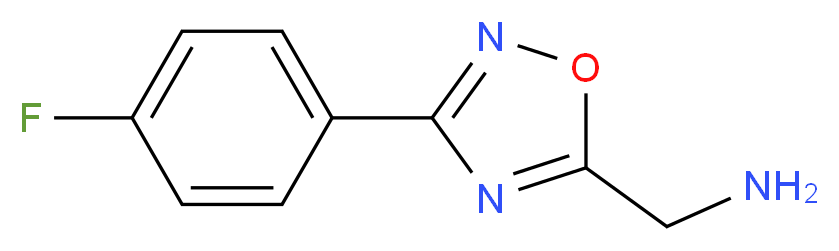 [3-(4-fluorophenyl)-1,2,4-oxadiazol-5-yl]methanamine_分子结构_CAS_937665-70-8