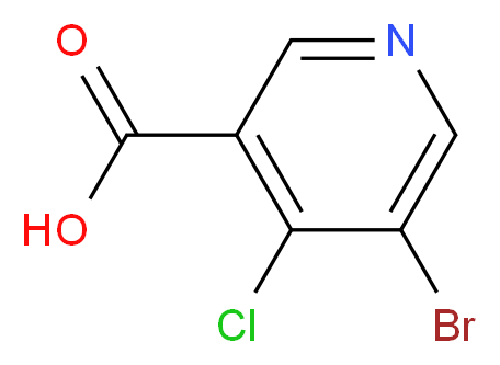 3-Pyridinecarboxylic acid, 5-bromo-4-chloro-_分子结构_CAS_1256790-85-8)