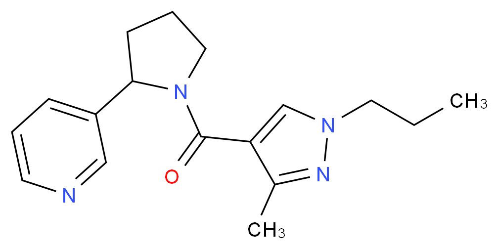 3-{1-[(3-methyl-1-propyl-1H-pyrazol-4-yl)carbonyl]-2-pyrrolidinyl}pyridine_分子结构_CAS_)
