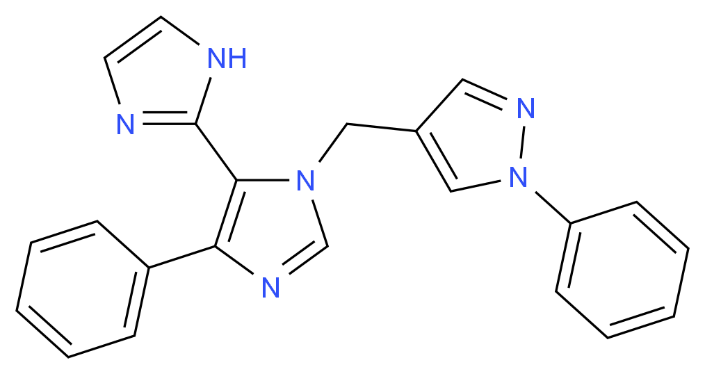 5'-phenyl-3'-[(1-phenyl-1H-pyrazol-4-yl)methyl]-1H,3'H-2,4'-biimidazole_分子结构_CAS_)