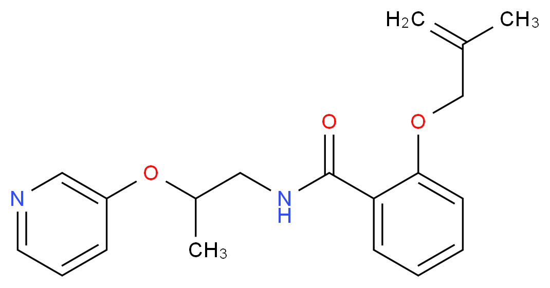 2-[(2-methylprop-2-en-1-yl)oxy]-N-[2-(pyridin-3-yloxy)propyl]benzamide_分子结构_CAS_)