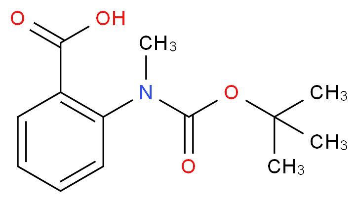 2-{[(tert-butoxy)carbonyl](methyl)amino}benzoic acid_分子结构_CAS_141871-02-5