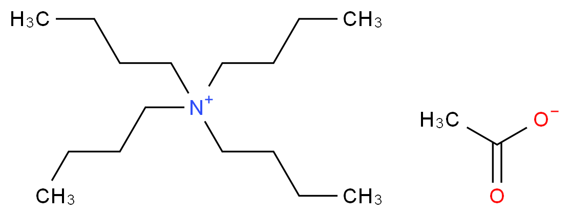 Tetra(but-1-yl)ammonium acetate 98%_分子结构_CAS_10534-59-5)