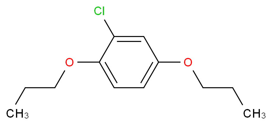CHLOROHYDROQUINONE DI-n-PROPYL ETHER_分子结构_CAS_)