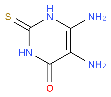 5,6-diamino-2-sulfanylidene-1,2,3,4-tetrahydropyrimidin-4-one_分子结构_CAS_1004-76-8