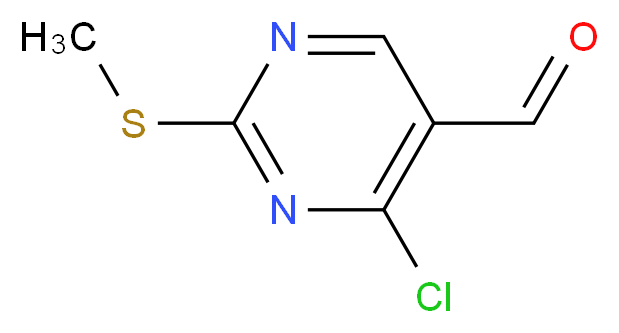 4-Chloro-2-(methylthio)pyrimidine-5-carbaldehyde_分子结构_CAS_148256-82-0)