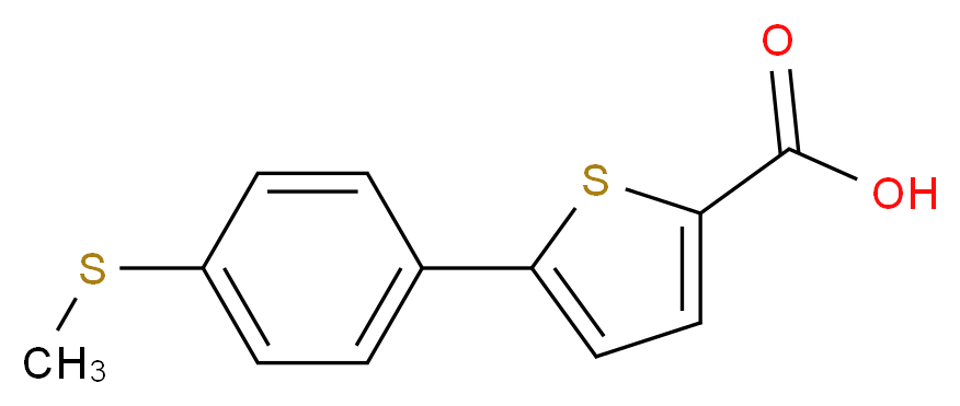 5-[4-(methylsulfanyl)phenyl]thiophene-2-carboxylic acid_分子结构_CAS_870703-97-2