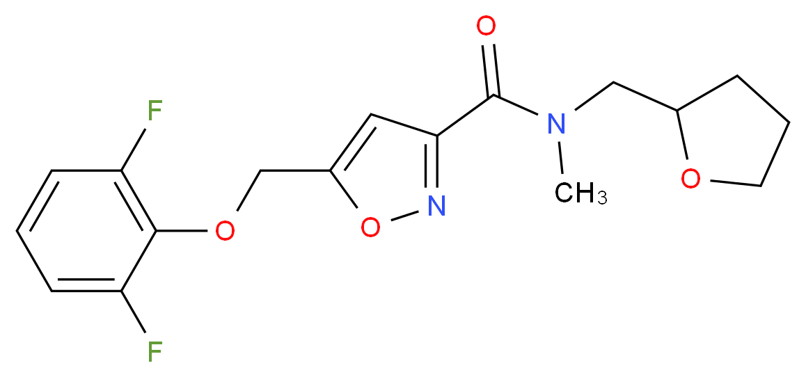 5-[(2,6-difluorophenoxy)methyl]-N-methyl-N-(tetrahydrofuran-2-ylmethyl)isoxazole-3-carboxamide_分子结构_CAS_)