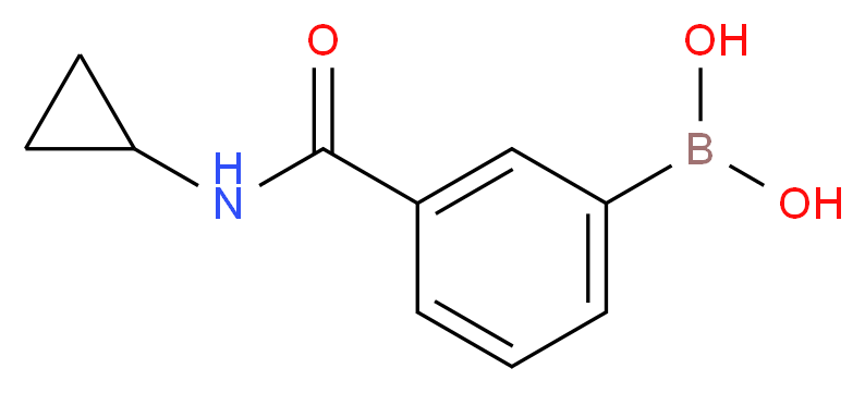 3-(环丙基氨甲酰基)苯硼酸_分子结构_CAS_850567-23-6)
