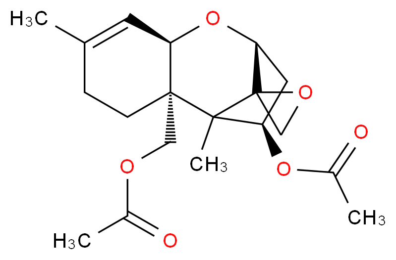 4,15-二乙酰基疣孢菌醇_分子结构_CAS_2198-94-9)