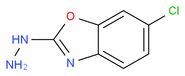 6-chloro-2-hydrazinyl-1,3-benzoxazole_分子结构_CAS_912773-31-0