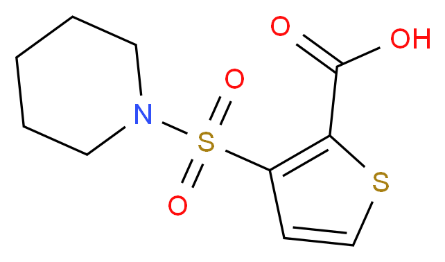 3-(Piperidin-1-ylsulfonyl)thiophene-2-carboxylic acid_分子结构_CAS_)