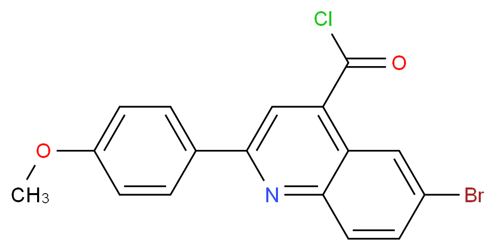 6-Bromo-2-(4-methoxyphenyl)quinoline-4-carbonyl chloride_分子结构_CAS_)