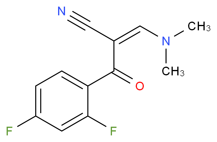 (2Z)-2-[(Z)-2,4-difluorobenzoyl]-3-(dimethylamino)prop-2-enenitrile_分子结构_CAS_138716-60-6