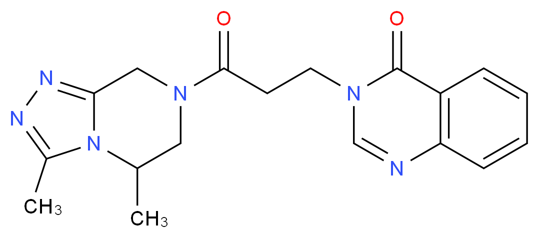 3-[3-(3,5-dimethyl-5,6-dihydro[1,2,4]triazolo[4,3-a]pyrazin-7(8H)-yl)-3-oxopropyl]quinazolin-4(3H)-one_分子结构_CAS_)