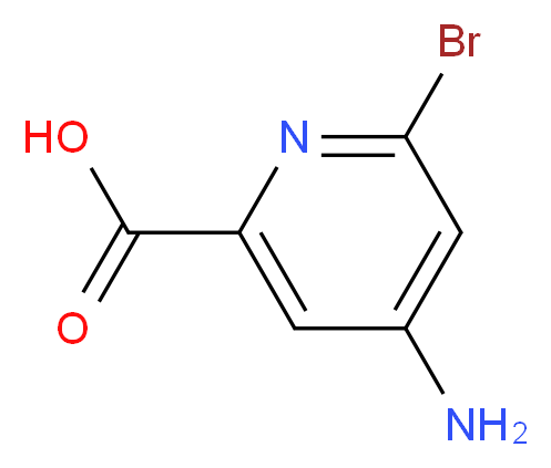 4-amino-6-bromopyridine-2-carboxylic acid_分子结构_CAS_1060811-27-9