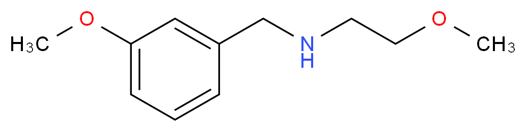 (2-methoxyethyl)[(3-methoxyphenyl)methyl]amine_分子结构_CAS_827327-99-1