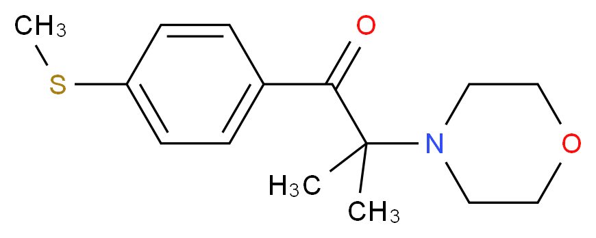 2-Methyl-1-(4-(methylthio)phenyl)-2-morpholinopropan-1-one_分子结构_CAS_71868-10-5)