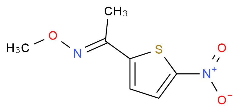 (E)-methoxy[1-(5-nitrothiophen-2-yl)ethylidene]amine_分子结构_CAS_114774-06-0