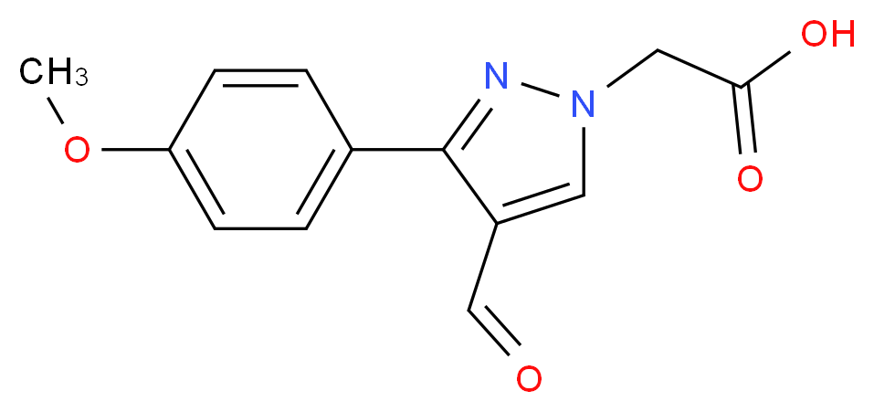 [4-Formyl-3-(4-methoxyphenyl)-1H-pyrazol-1-yl]-acetic acid_分子结构_CAS_)