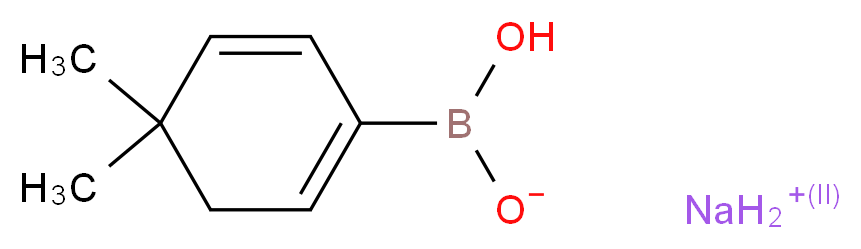 sodium hydrogen (4,4-dimethylcyclohexa-1,5-dien-1-yl)boronate_分子结构_CAS_871329-70-3