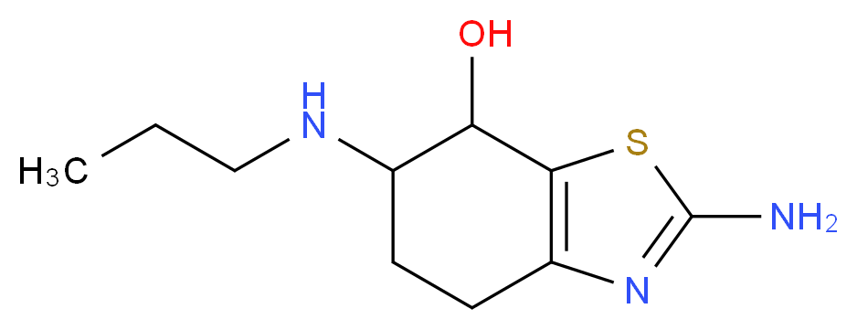 2-Amino-6-(propylamino)-4,5,6,7-tetrahydrobenzo[d]thiazol-7-ol_分子结构_CAS_1001648-77-6)