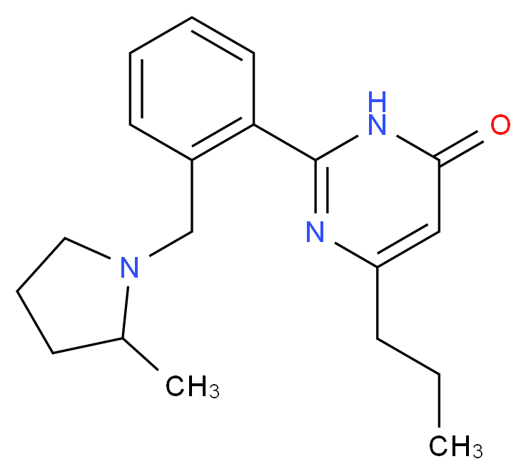 2-{2-[(2-methylpyrrolidin-1-yl)methyl]phenyl}-6-propylpyrimidin-4(3H)-one_分子结构_CAS_)