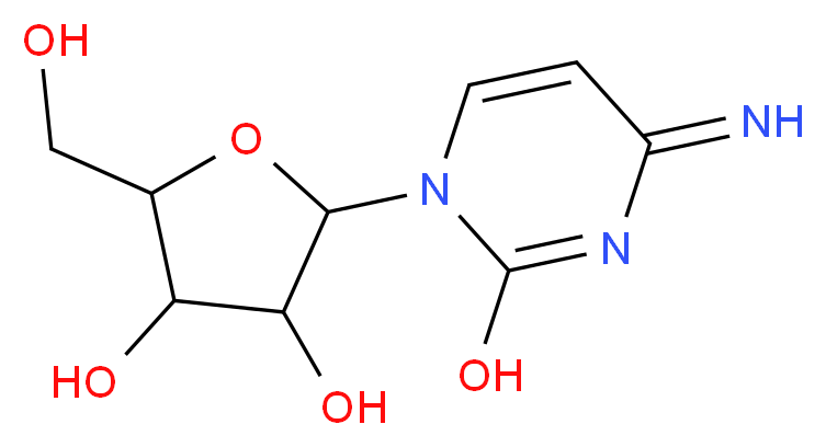 2-(2-hydroxy-4-imino-1,4-dihydropyrimidin-1-yl)-5-(hydroxymethyl)oxolane-3,4-diol_分子结构_CAS_65-46-3