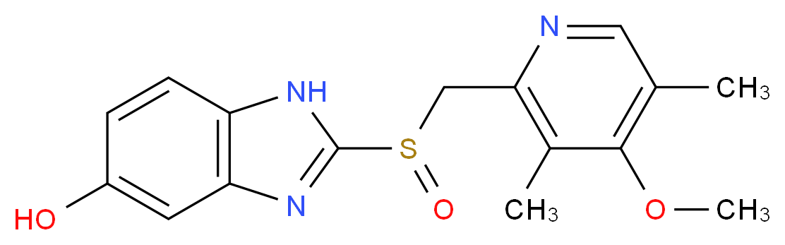 2-[(4-methoxy-3,5-dimethylpyridin-2-yl)methanesulfinyl]-1H-1,3-benzodiazol-5-ol_分子结构_CAS_151602-49-2