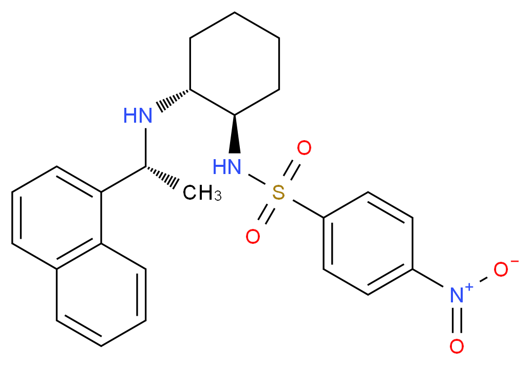 N-[(1R,2R)-2-[[(1R)-1-(1-Naphthyl)ethyl]amino]cyclohexyl]-4-nitrobenzenesulfonamide_分子结构_CAS_908598-58-3)