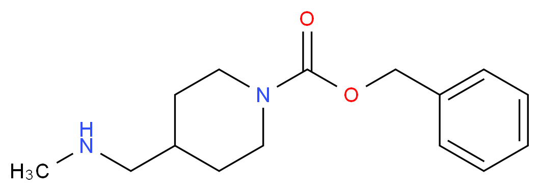 benzyl 4-[(methylamino)methyl]piperidine-1-carboxylate_分子结构_CAS_876316-35-7