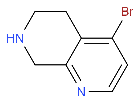 4-bromo-5,6,7,8-tetrahydro-1,7-naphthyridine_分子结构_CAS_1260670-11-8