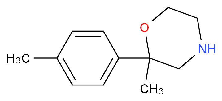 2-methyl-2-(4-methylphenyl)morpholine_分子结构_CAS_902836-81-1