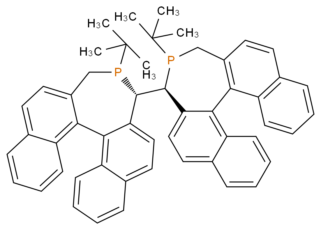 (14S)-13-tert-butyl-14-[(12S)-13-tert-butyl-13-phosphapentacyclo[13.8.0.0<sup>2</sup>,<sup>1</sup><sup>1</sup>.0<sup>3</sup>,<sup>8</sup>.0<sup>1</sup><sup>8</sup>,<sup>2</sup><sup>3</sup>]tricosa-1(23),2,4,6,8,10,15,17,19,21-decaen-12-yl]-13-phosphapentacyclo[13.8.0.0<sup>2</sup>,<sup>1</sup><sup>1</sup>.0<sup>3</sup>,<sup>8</sup>.0<sup>1</sup><sup>8</sup>,<sup>2</sup><sup>3</sup>]tricosa-1(15),2,4,6,8,10,16,18,20,22-decaene_分子结构_CAS_528854-26-4