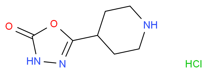 5-(Piperidin-4-yl)-1,3,4-oxadiazol-2(3H)-one hydrochloride_分子结构_CAS_1046079-35-9)